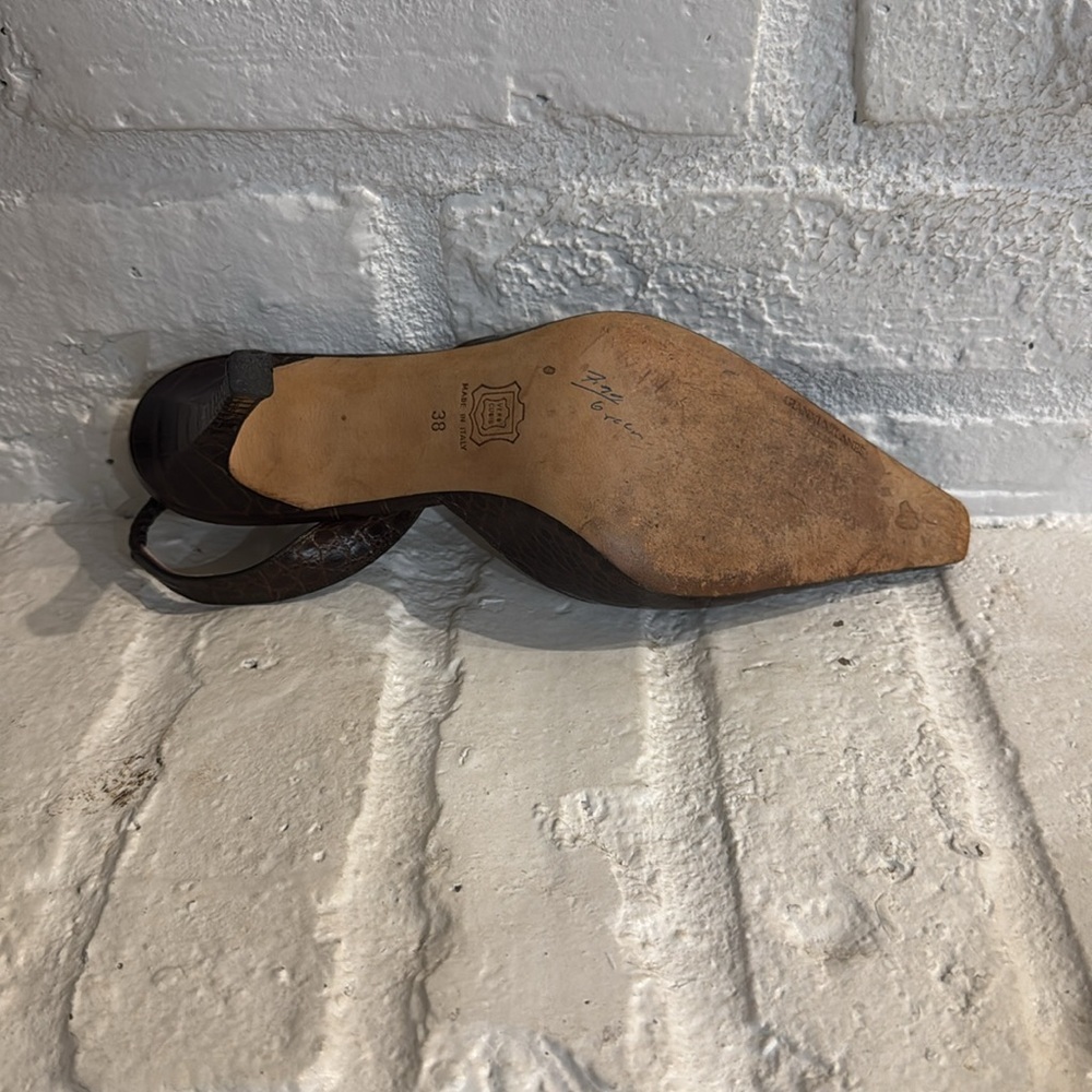 Gianni Milanesi Leather Sling Backs, 38. / 7.5 - Picture 4 of 7